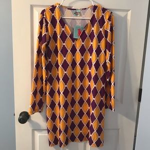 Haley and the Hound V-neck Dress